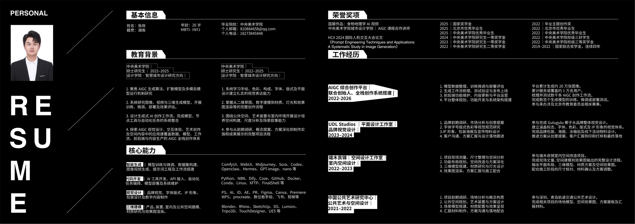 个人简历与荣誉奖项